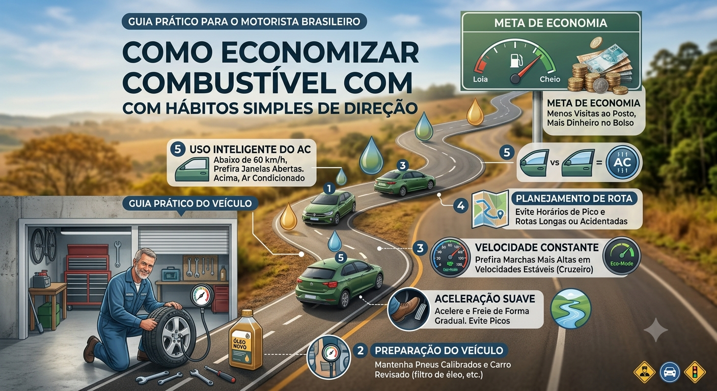 Como economizar combustível com hábitos simples de direção