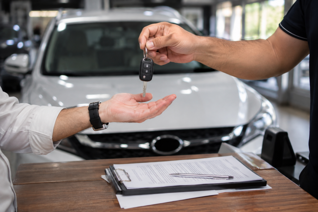 Carro Seminovo Desvalorizado: Vale a Pena Comprar em 2026? 6 Entrega de chaves após compra de carro seminovo com desconto