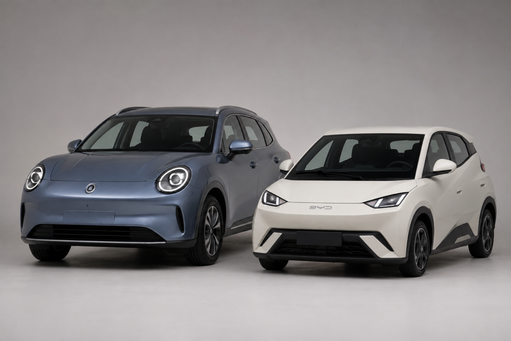 GWM Ora 5 vs BYD Dolphin Mini: Comparativo Completo 2026 2 WM Ora 5 vs BYD Dolphin Mini, comparativo entre SUV e hatch elétrico