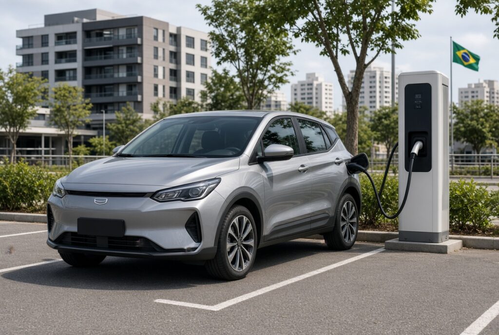 Geely EX2 vs Dolphin Mini: Qual Vale Mais a Pena? 3 Recarga rápida DC em Geely EX2 e BYD Dolphin Mini no Brasil