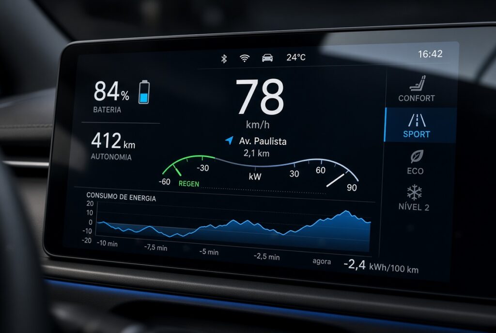 O Que É RPM do Carro? Entenda de Uma Vez por Todas 5 painel digital de carro elétrico sem conta-giros tradicional de RPM
